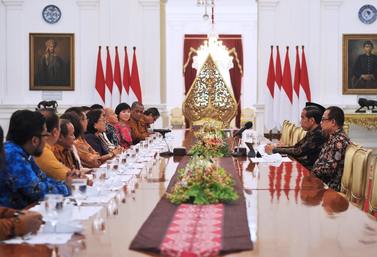 Presiden menerima PGI di Istana Merdeka