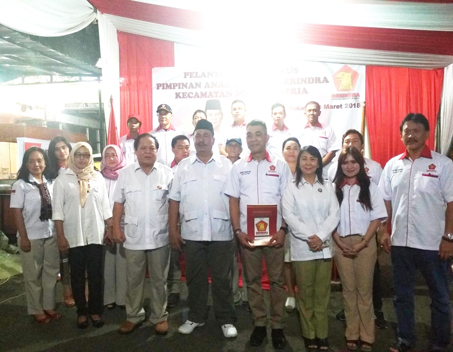 Pengurus PAC dan Ranting Partai Gerindra Medan Satria Resmi Dilantik