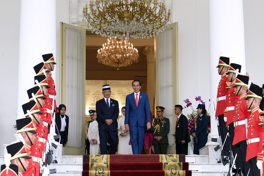 Presiden Jokowi Sambut Kunjungan Kenegaraan Raja Malaysia di Istana Bogor